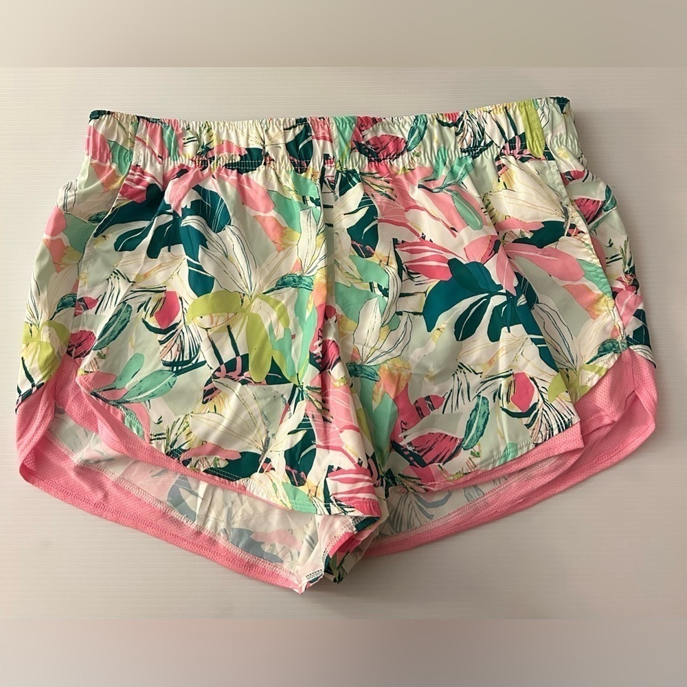 Athletic‎ Works Women’s Running Shorts XL (16-18) Floral Multi-Color NWOT